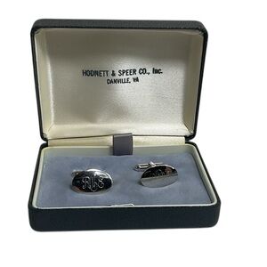 Vintage B.A. Ballou Sterling Silver Cufflinks Monogrammed Cufflinks